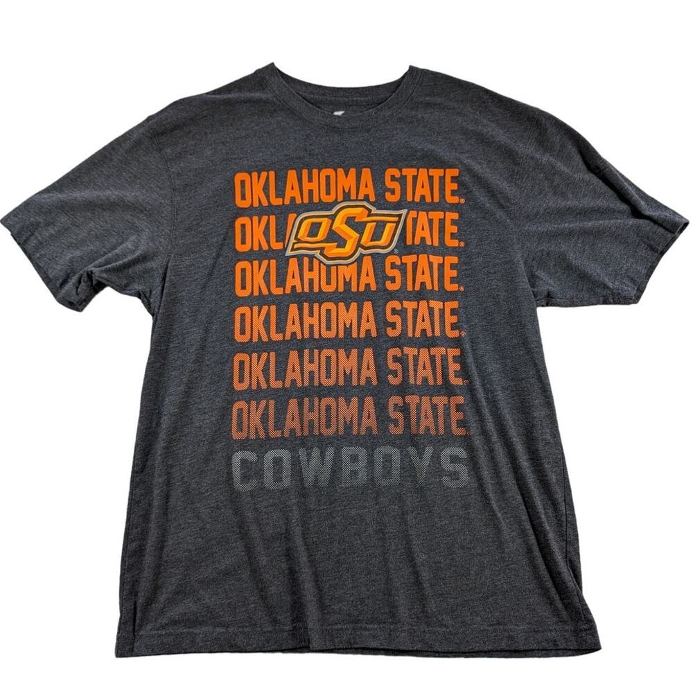 Oklahoma State Cowboys Shirt Mens Extra Large Colosseum Gray Orange OSU Western